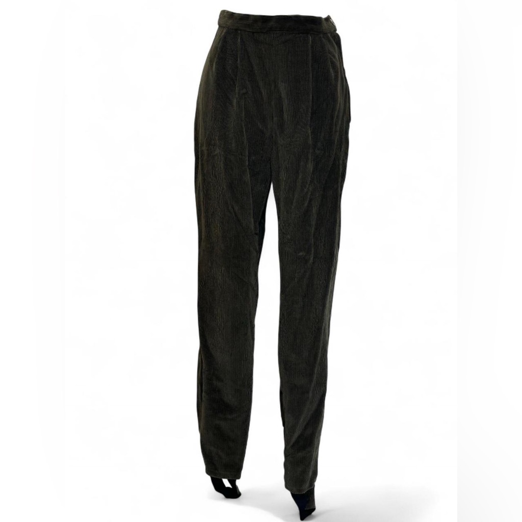 Aspesi Women's Kerria Corduroy Stirrup Pants Dark Green